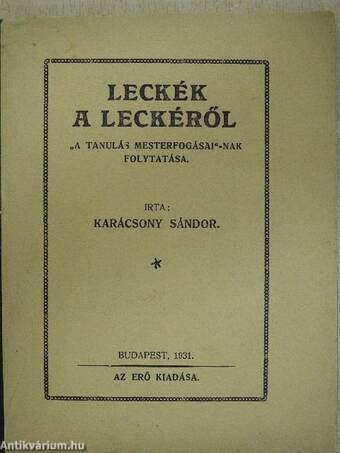 Leckék a leckéről