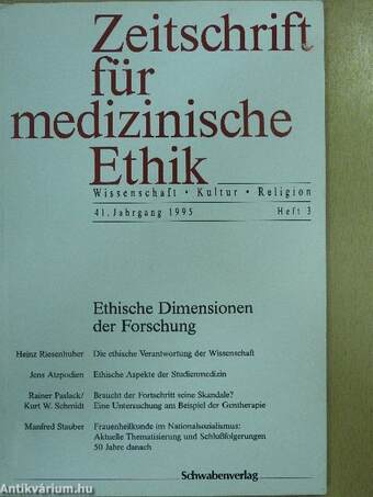 Zeitschrift für medizinische Ethik 1995/3