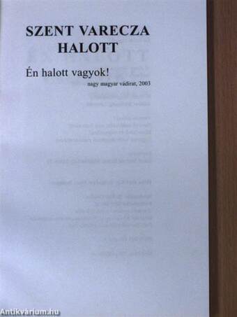 Én halott vagyok