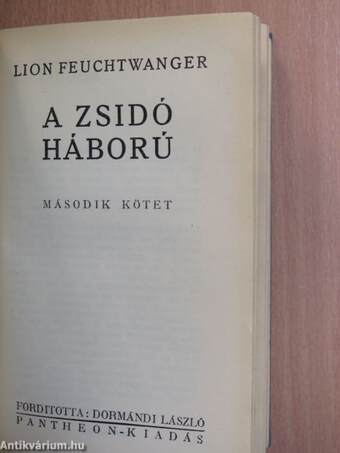 A zsidó háború I-II.