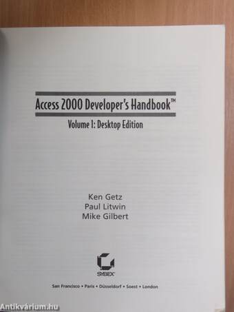 Access 2000 Developer's Handbook