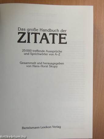 Das große Handbuch der Zitate