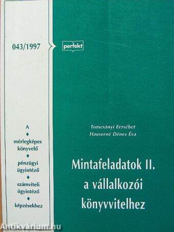 Mintafeladatok II. a vállalkozói könyvvitelhez