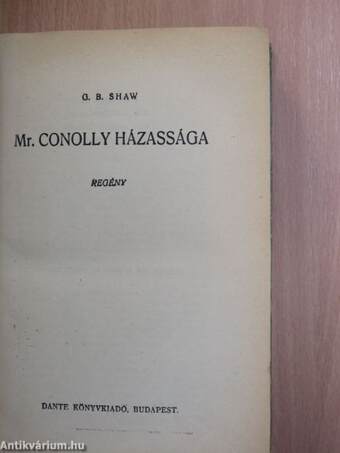 Mr. Conolly házassága