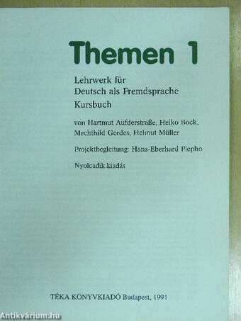 Themen 1 - Kursbuch/Arbeitsbuch