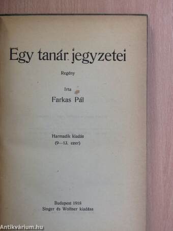 Egy tanár jegyzetei