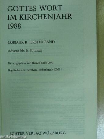 Gottes Wort im Kirchenjahr 1988 B/1