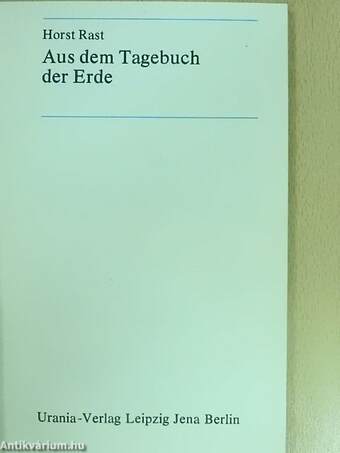 Aus dem Tagebuch der Erde