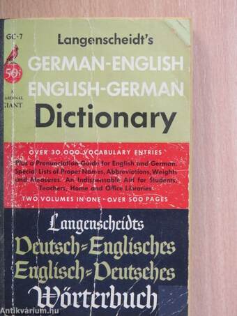 Langenscheidt's German-English/English-German Dictionary/Langenscheidts Deutsch-Englisches/English-Deutsches Wörterbuch