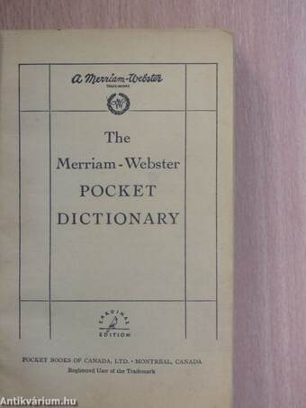 The Merriam-Webster Pocket Dictionary