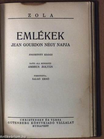 Állat az emberben I-III./Emlékek