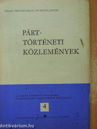 Párttörténeti Közlemények 1970. december