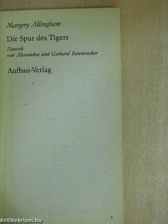 Die Spur des Tigers