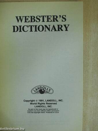 Webster's Dictionary