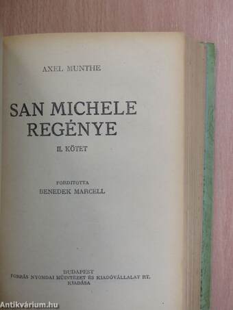 San Michele regénye I-II.