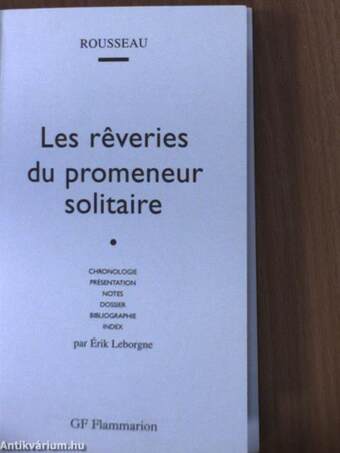 Les reveries du promeneur solitaire