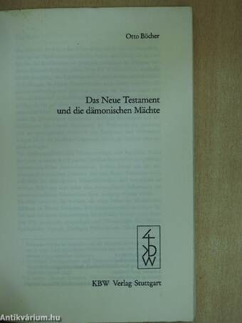 Das Neue Testament und die dämonischen Mächte