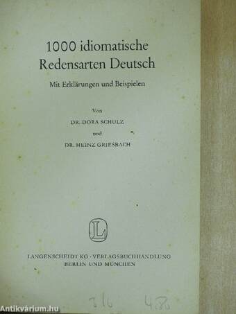 1000 idiomatische Redensarten Deutsch