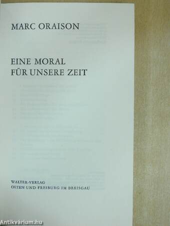 Eine Moral für unsere Zeit