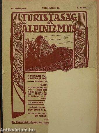 Turistaság és Alpinizmus 1915. julius 15.