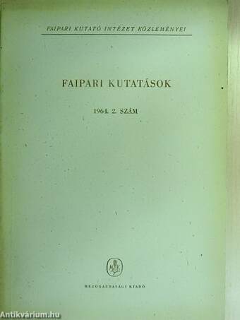 Faipari kutatások 1964/2.