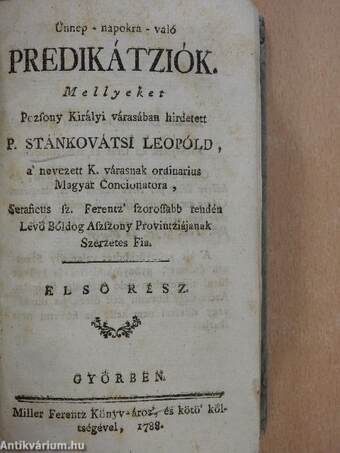 Ünnep-napokra-való predikátziók/Árúló Júdás, az az: nagy böjtre való predikátziók