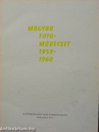 Magyar fotoművészet 1959-1960