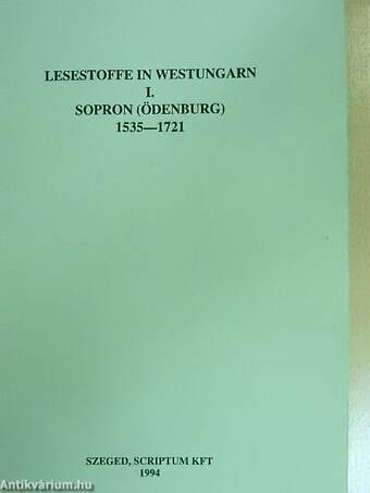 Lesestoffe in Westungarn I.