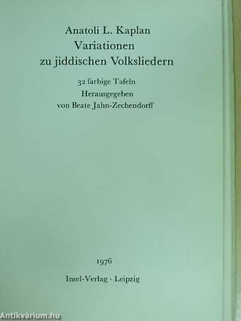 Variationen zu jiddischen Volksliedern