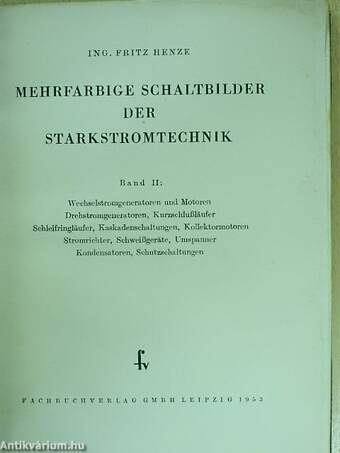 Mehrfarbige Schaltbilder in den genormten Farben I-II.