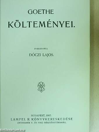 Goethe költeményei