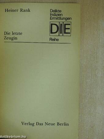 Die letzte Zeugin