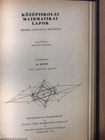 Középiskolai matematikai lapok 1966-1967. (fél évfolyamok)