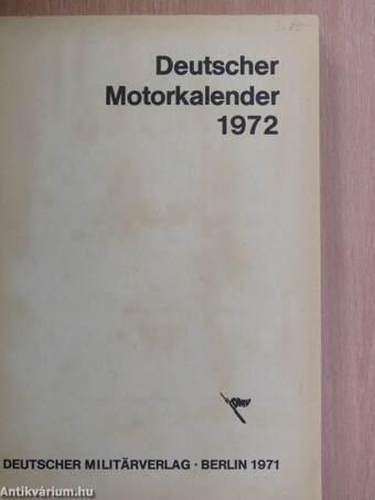 Deutscher Motorkalender 1972