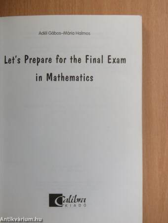 Let's Prepare for the Final Exam in Mathematics