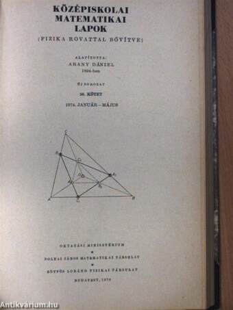 Középiskolai matematikai lapok 1977-1978. (fél évfolyamok)