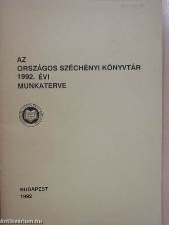 Az Országos Széchényi Könyvtár 1992. évi munkaterve