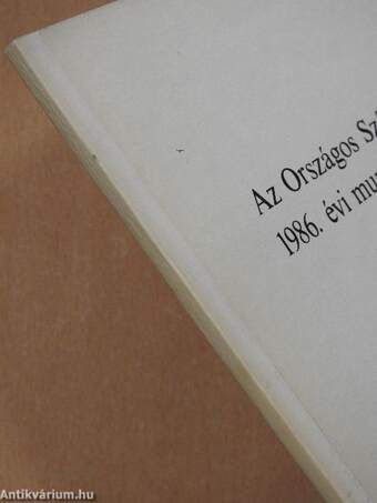 Az Országos Széchényi Könyvtár 1986. évi munkaterve