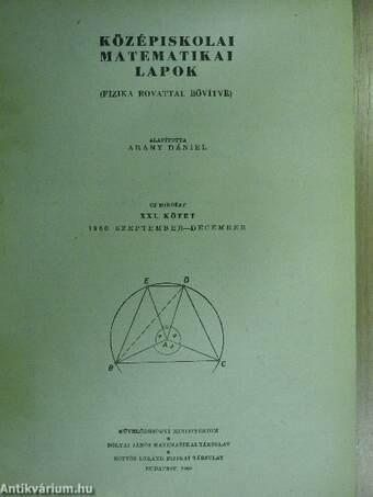 Középiskolai matematikai lapok 1960-1961. (fél évfolyamok)