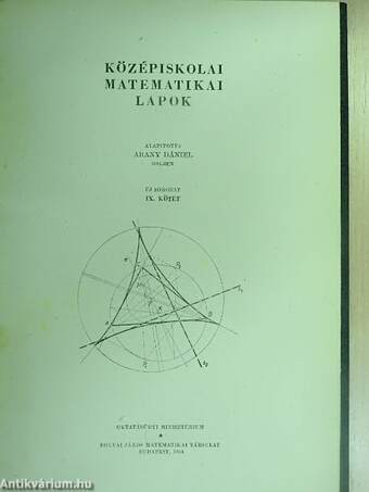 Középiskolai matematikai lapok 1954-1955. (fél évfolyamok)
