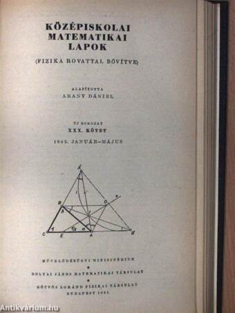 Középiskolai matematikai lapok 1964-1965. (fél évfolyamok)