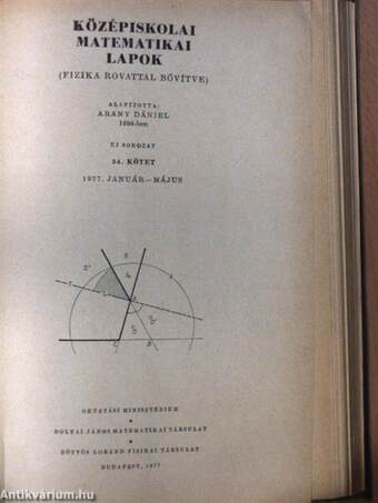 Középiskolai matematikai lapok 1976-1977. (fél évfolyamok)