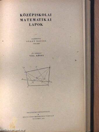 Középiskolai matematikai lapok 1953-1954. (fél évfolyamok)