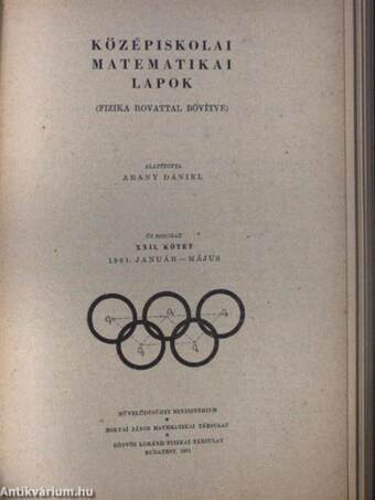 Középiskolai matematikai lapok 1960-1961. (fél évfolyamok)