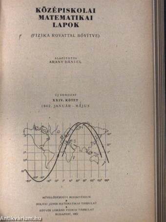 Középiskolai matematikai lapok 1961-1962. (fél évfolyamok)