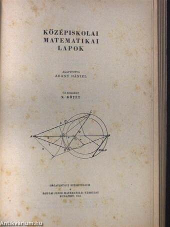 Középiskolai matematikai lapok 1954-1955. (fél évfolyamok)