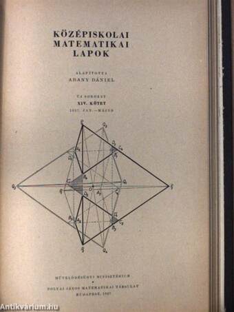 Középiskolai matematikai lapok 1956-1957. (fél évfolyamok)