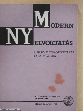 Modern nyelvoktatás 1965/1