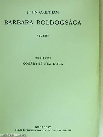 Barbara boldogsága