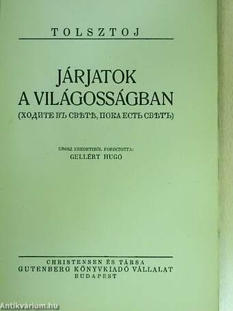 Járjatok a világosságban